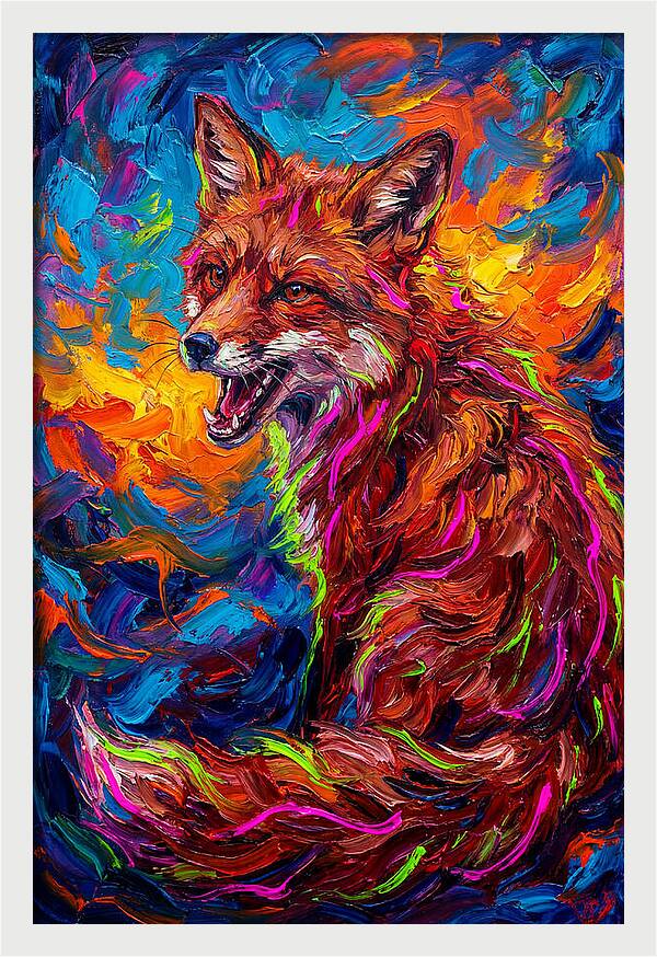 Red Fox In Vibrant Colors