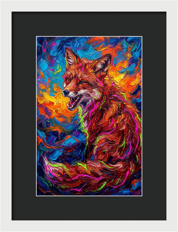 Red Fox In Vibrant Colors
