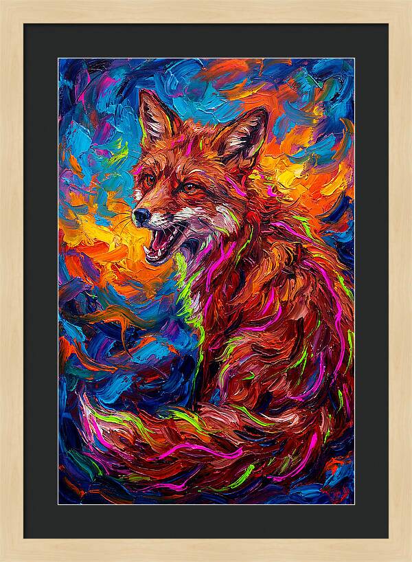 Red Fox In Vibrant Colors