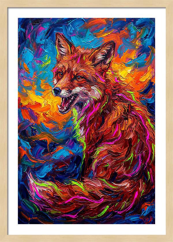 Red Fox In Vibrant Colors