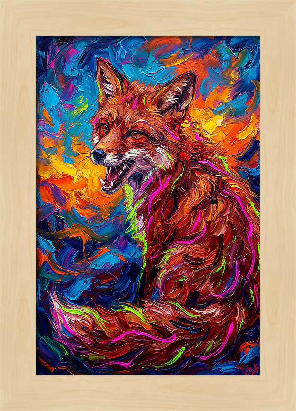 Red Fox In Vibrant Colors