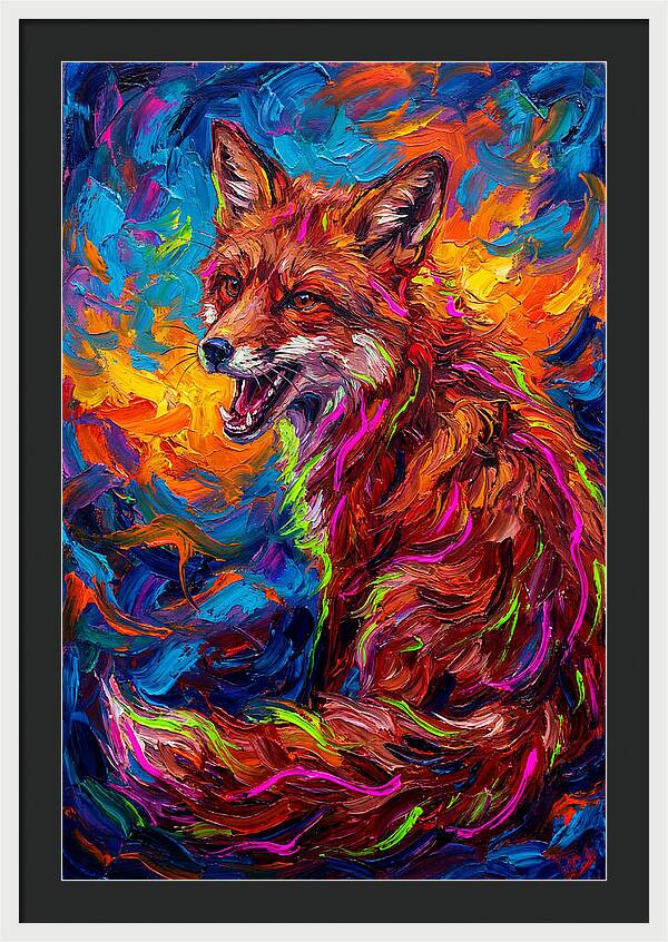 Red Fox In Vibrant Colors