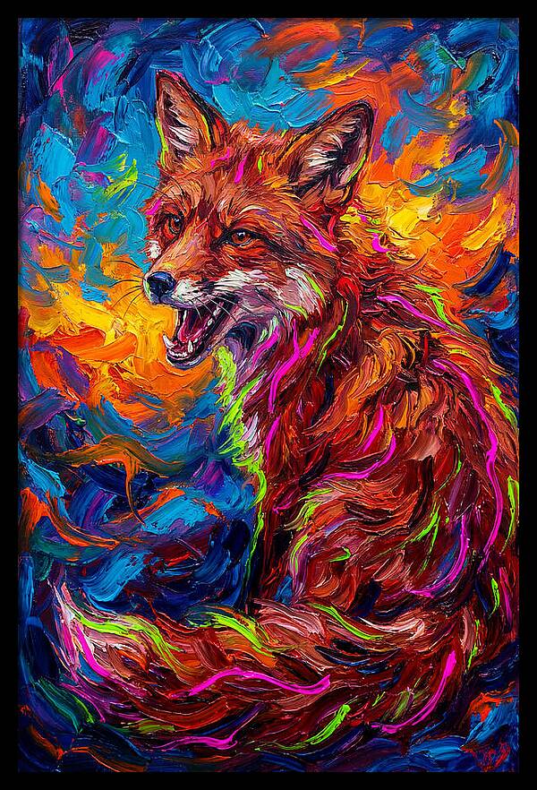 Red Fox In Vibrant Colors