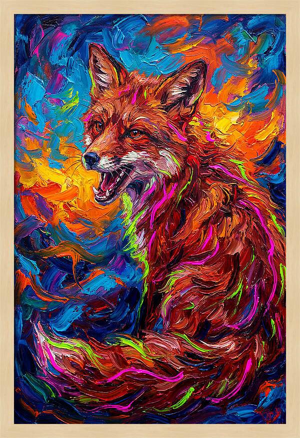 Red Fox In Vibrant Colors