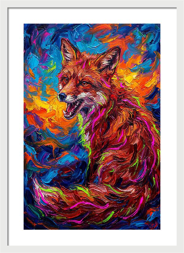 Red Fox In Vibrant Colors
