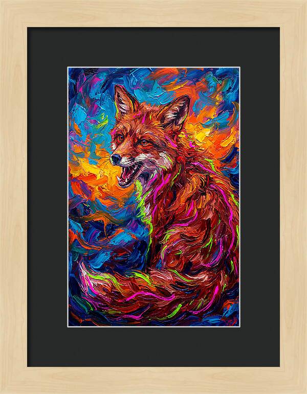 Red Fox In Vibrant Colors