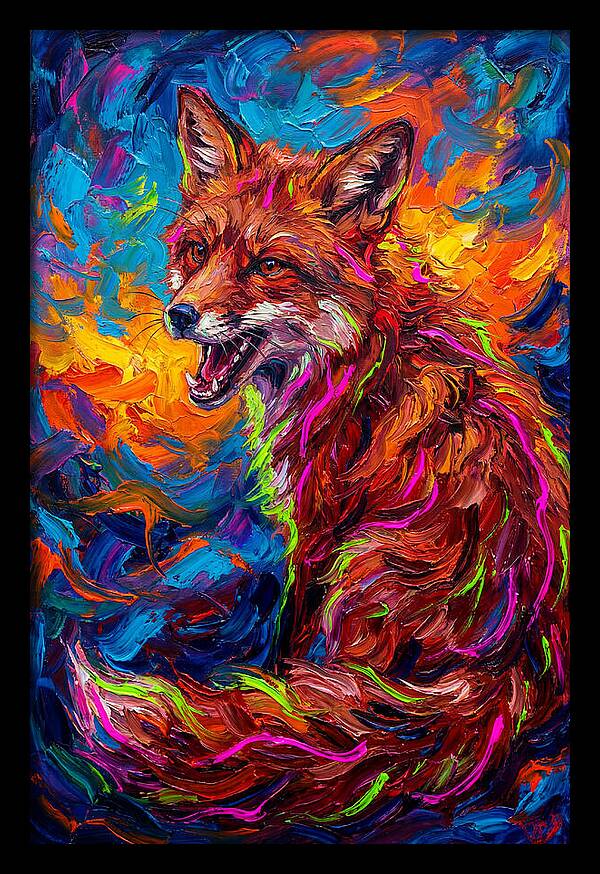 Red Fox In Vibrant Colors