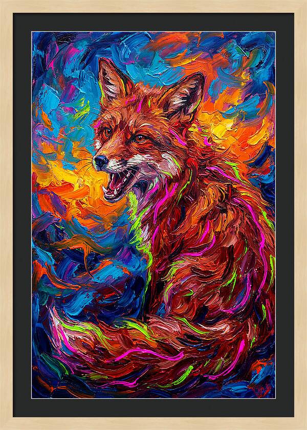 Red Fox In Vibrant Colors