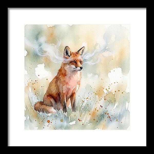 Red Fox In Watercolor