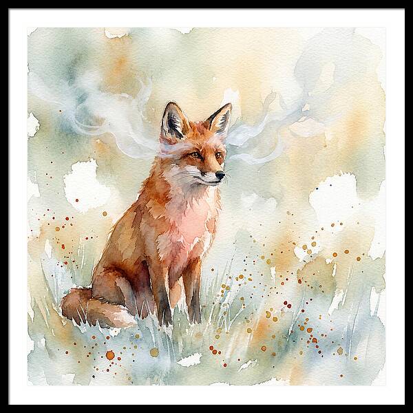 Red Fox In Watercolor