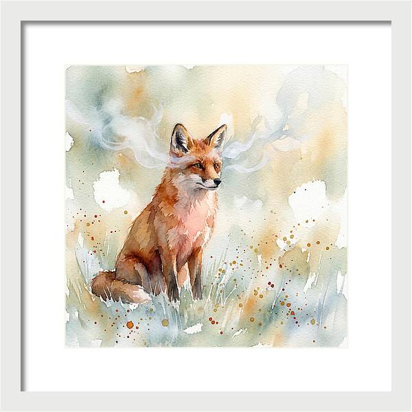 Red Fox In Watercolor