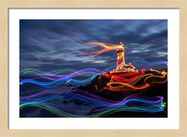 Red Lighthouse At Dusk