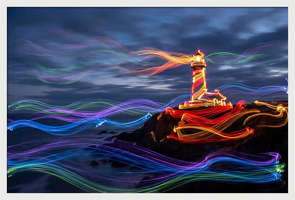 Red Lighthouse At Dusk