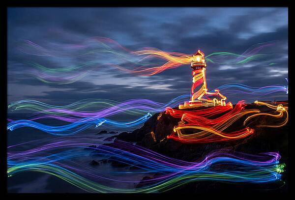 Red Lighthouse At Dusk