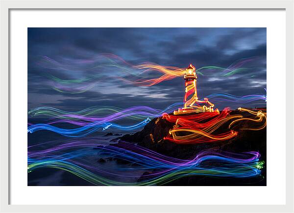 Red Lighthouse At Dusk