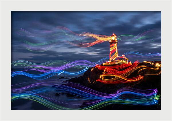 Red Lighthouse At Dusk
