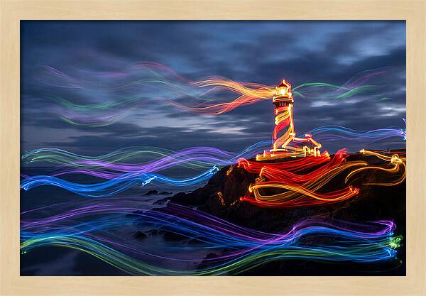 Red Lighthouse At Dusk