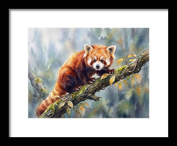 Red Panda Among The Leaves