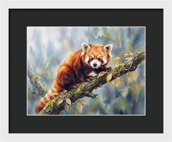 Red Panda Among The Leaves