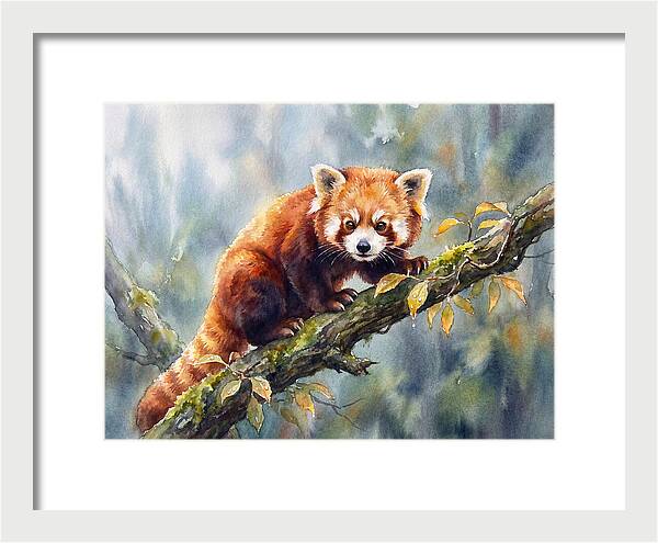 Red Panda Among The Leaves