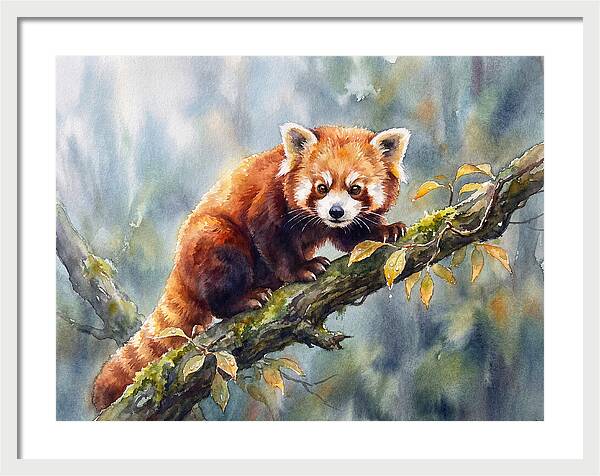 Red Panda Among The Leaves