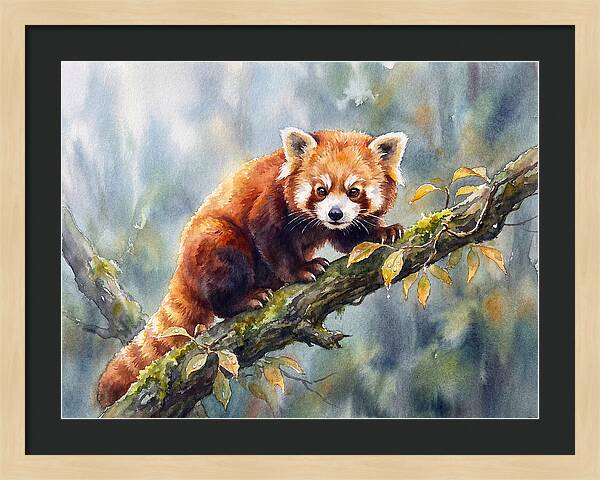 Red Panda Among The Leaves