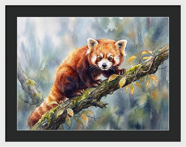 Red Panda Among The Leaves