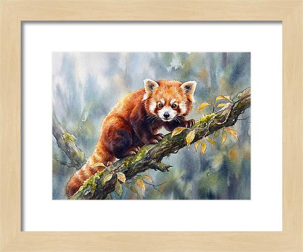 Red Panda Among The Leaves