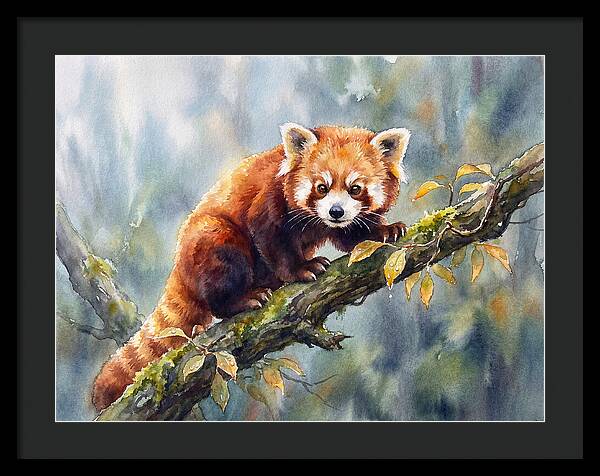 Red Panda Among The Leaves