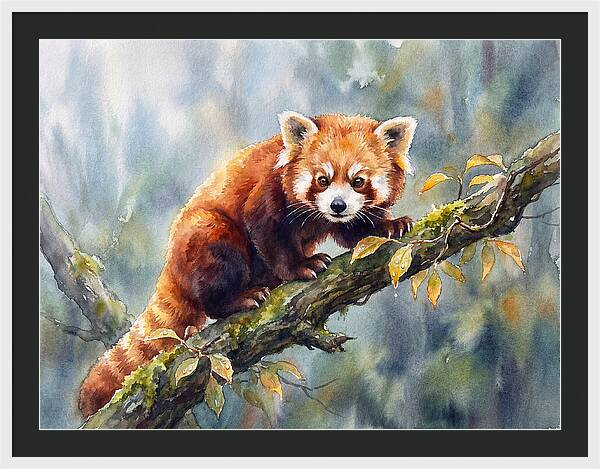 Red Panda Among The Leaves