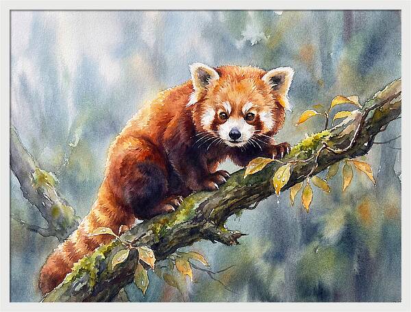 Red Panda Among The Leaves