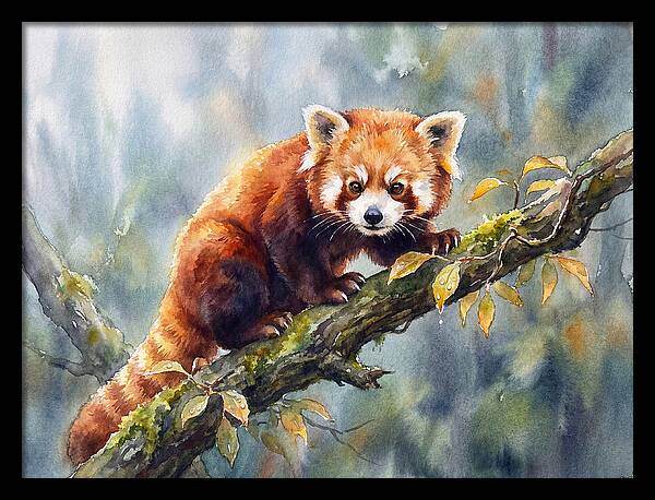 Red Panda Among The Leaves