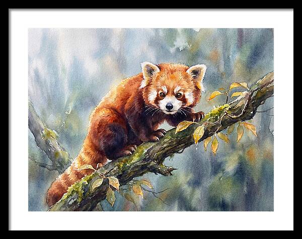 Red Panda Among The Leaves