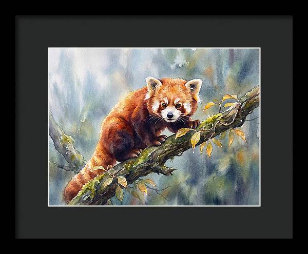 Red Panda Among The Leaves