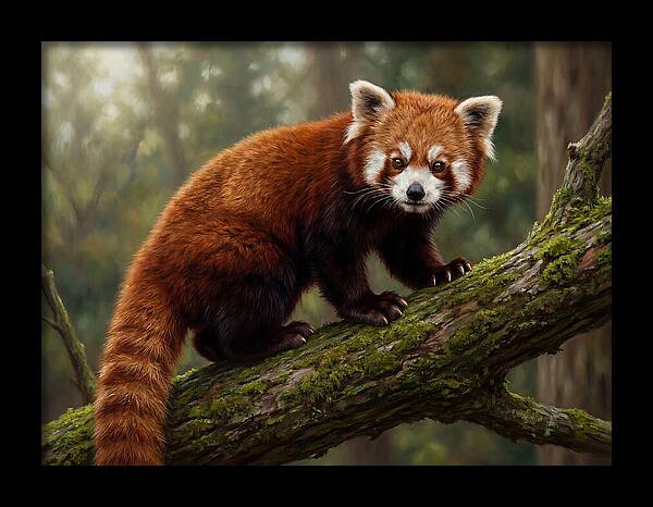 Red Panda Among The Trees