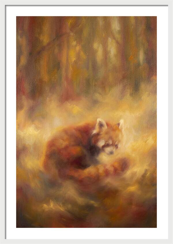 Red Panda In Autumn