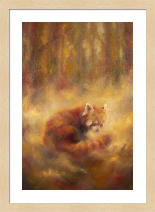 Red Panda In Autumn