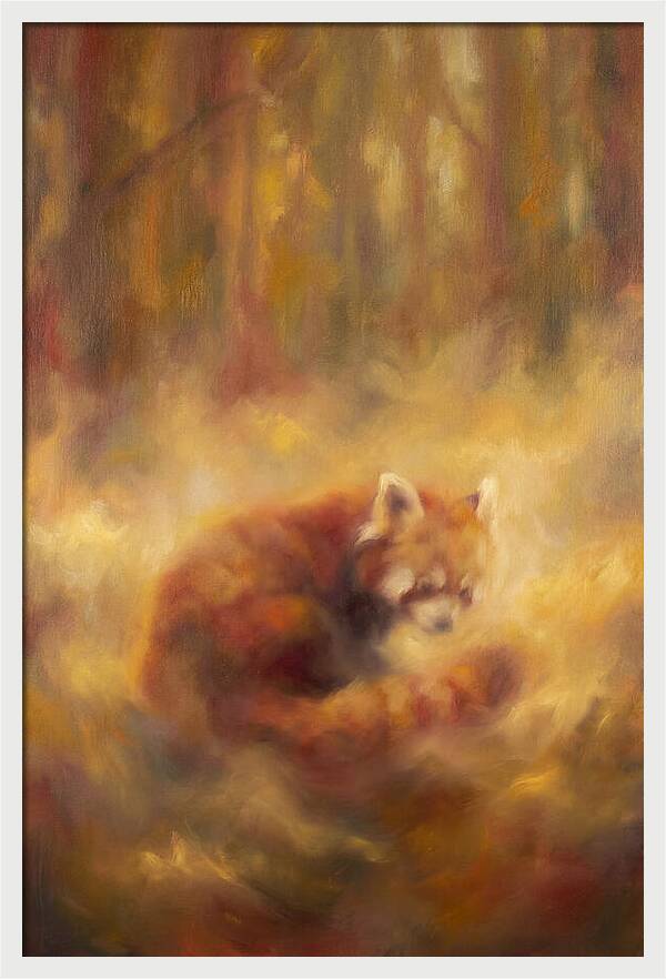 Red Panda In Autumn
