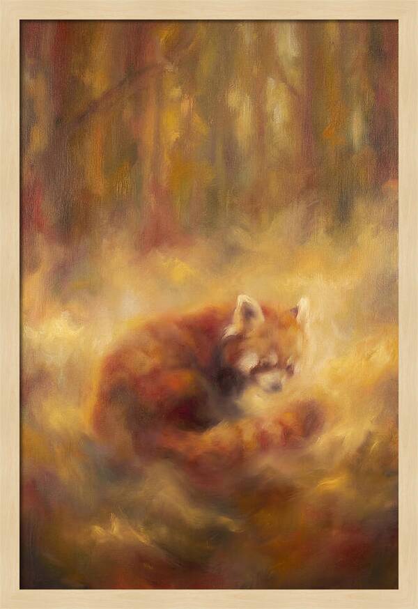 Red Panda In Autumn