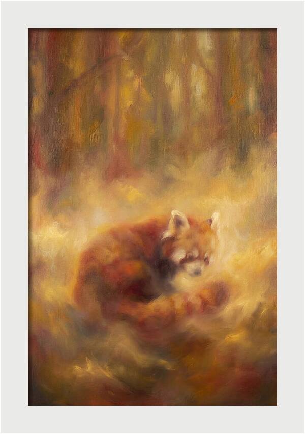Red Panda In Autumn