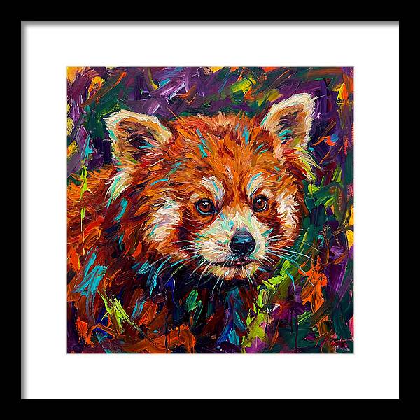 Red Panda In Vibrant Colors