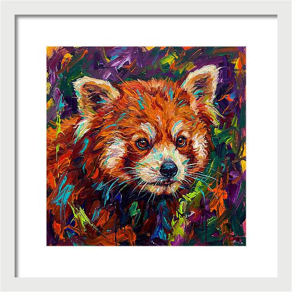 Red Panda In Vibrant Colors