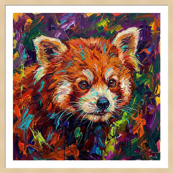 Red Panda In Vibrant Colors