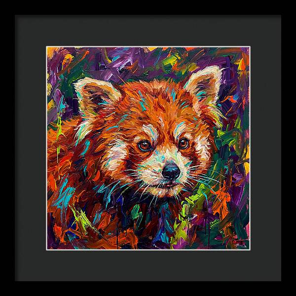 Red Panda In Vibrant Colors