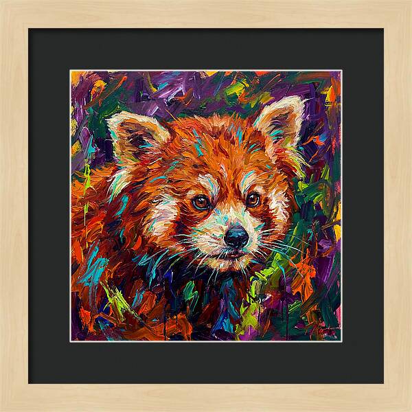 Red Panda In Vibrant Colors