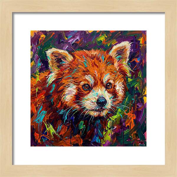 Red Panda In Vibrant Colors