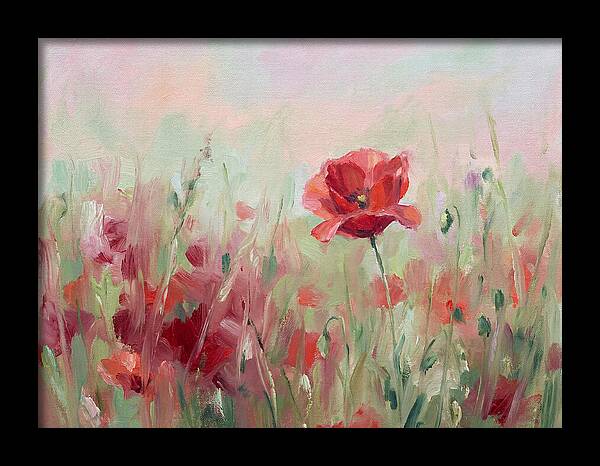 Red Poppy Field In Bloom