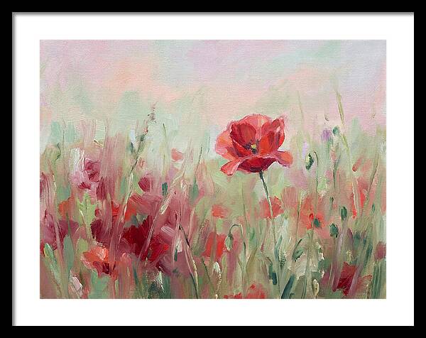 Red Poppy Field In Bloom
