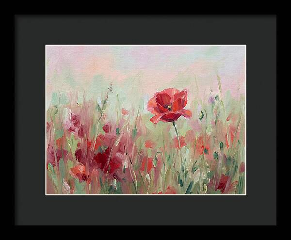 Red Poppy Field In Bloom