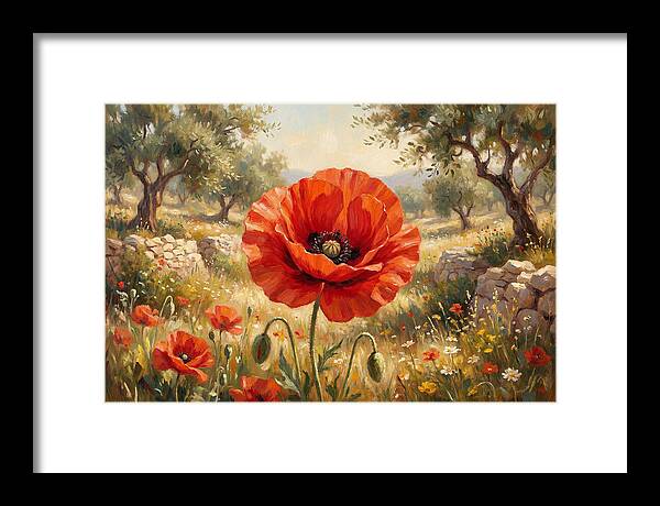 Red Poppy In Bloom
